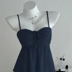 Cute solid color ruffled camisole for women, summer college wear